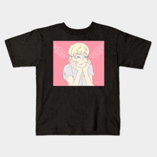 Ryo Asuka smiling w/ wings Kids T-Shirt